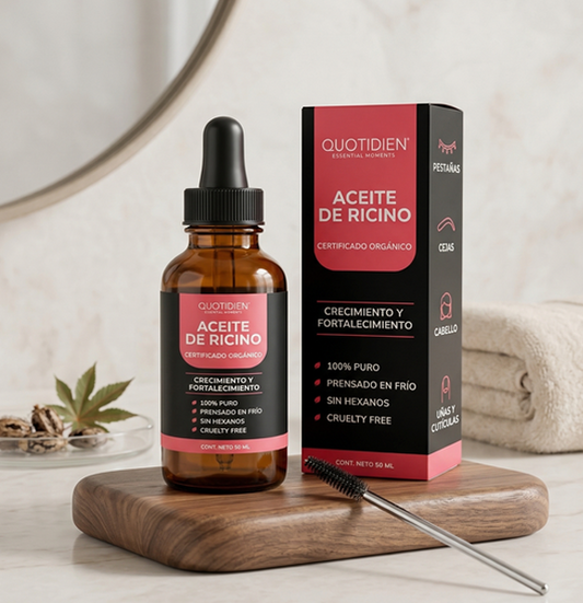 RiciGlow™️ – Aceite de Ricino Orgánico para Pestañas, Cejas y Cabello.